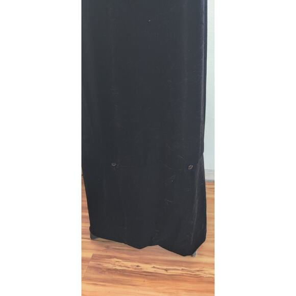 Vintage Lucia Lukken Black Velvet Maxi Skirt Whimsigoth Size XL Elastic Waist - Picture 8 of 8